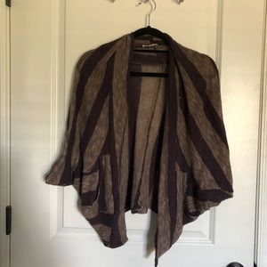 Purple & Brown Striped Cardigan